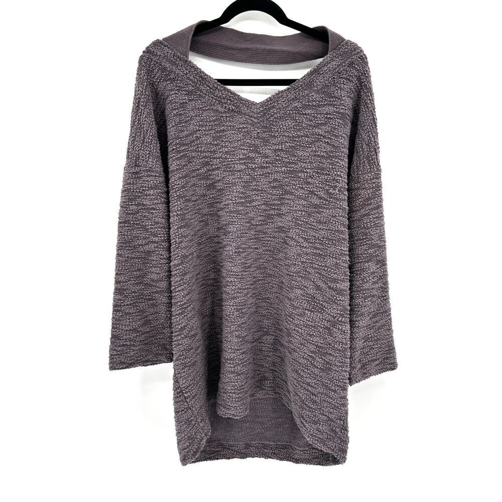FREE PEOPLE Beach Purple Knit Oversized Swim Cover Up Sweater Size XS / Small